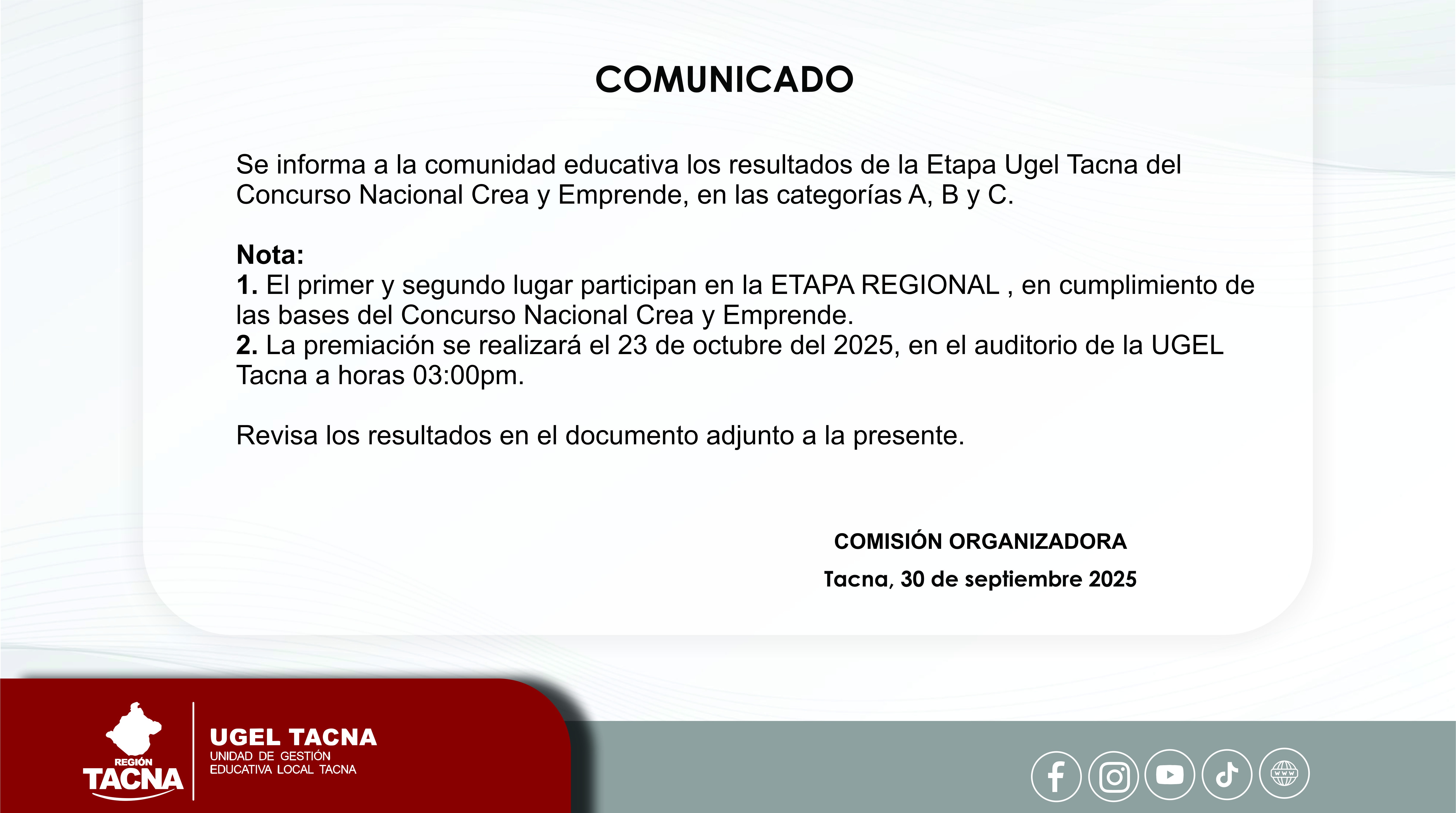 Título del comunicado